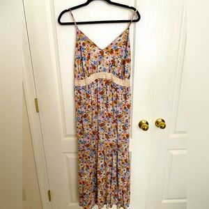Practically new Just Found maxi dress, flower print, Size 1X, worn once.